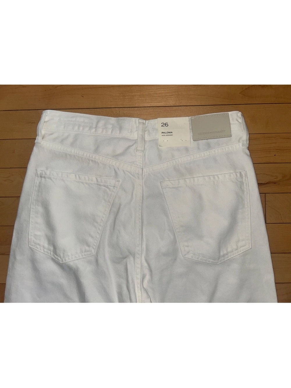 NEW! CITIZENS OF HUMANITY Paloma Wide-Leg Baggy Jean Soft White Size 26 - Picture 7 of 7